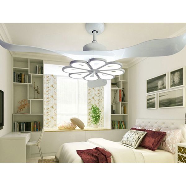 Creative ceiling fan with lamp Modern Mount ceil fan with remote controller(WH-CLL-34)