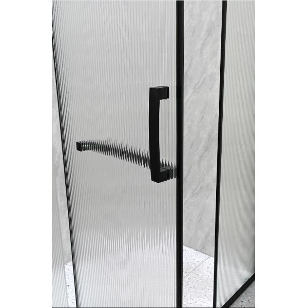 6mm Narrow Reeded Glass With Alum Frame For Modern And Stylish Bathroom