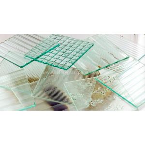 Transparent 4mm Karatachi Figured Glass Interior Partition and Bathroom