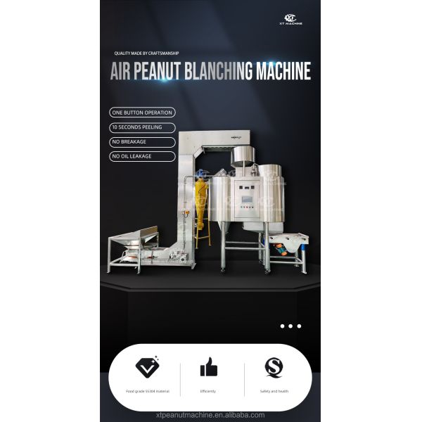 500kg/h Air Peanut Blanching Machine Hazelnut Peeling Machine for Nut Processing Plants