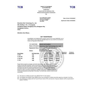 Shenzhen Etto Technology Co., Ltd. Certifications