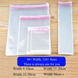 Width 6cm 12 Lengths Transparent Cellophane Clear Polybag OPP Plastic Self