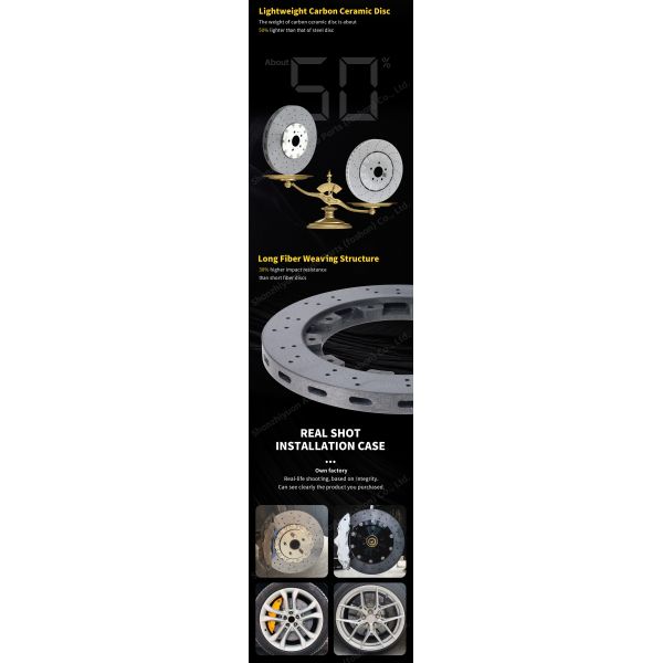 Heur Brake Carbon Ceramic Brake Disc For Mercedes Benz BMW Audi Upgrade Size From 355MM-440MM