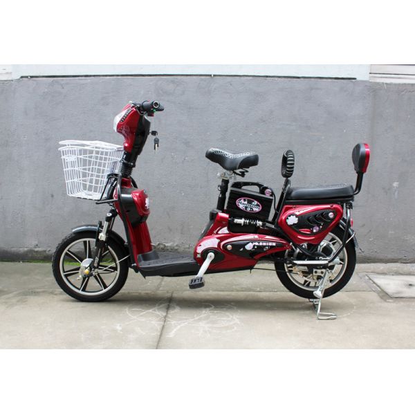 16" Wheel Pedal Assist Electric Bike , Pedal Assist Women's Bike 48V 12Ah Battery