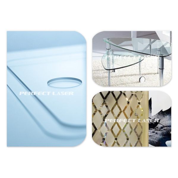 Round Craft Glass CNC Laser Engraving Cutting Machine For Architectural Furniture