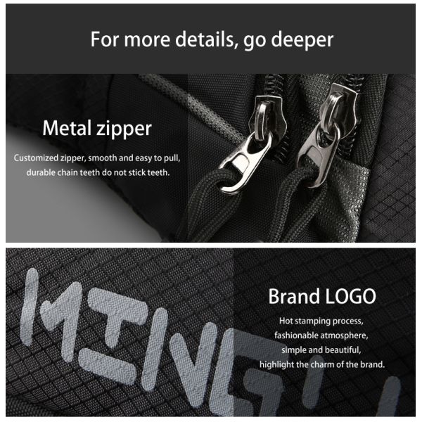 MingLu Nylon Sports Waterproof Waist Bag Running Waist Pack Wear Resistance