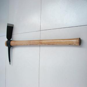 China Forged Pickaxes Wooden Handle High Carbon Steel Axe Head Material on sale