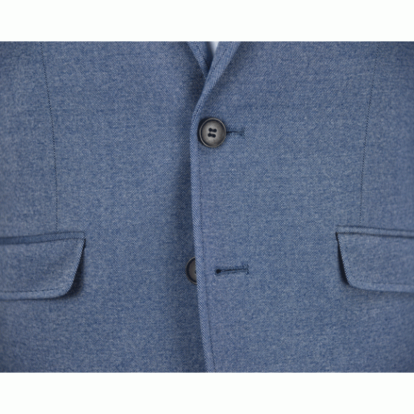 Slim Fit Mens Knit Blazer , Gray Knit Blazer Half Lining Blue Mix Adults