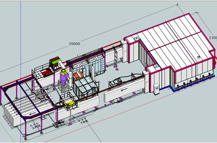 High efficiency Gas Powder Coating Curing Oven For Powder Coating Line