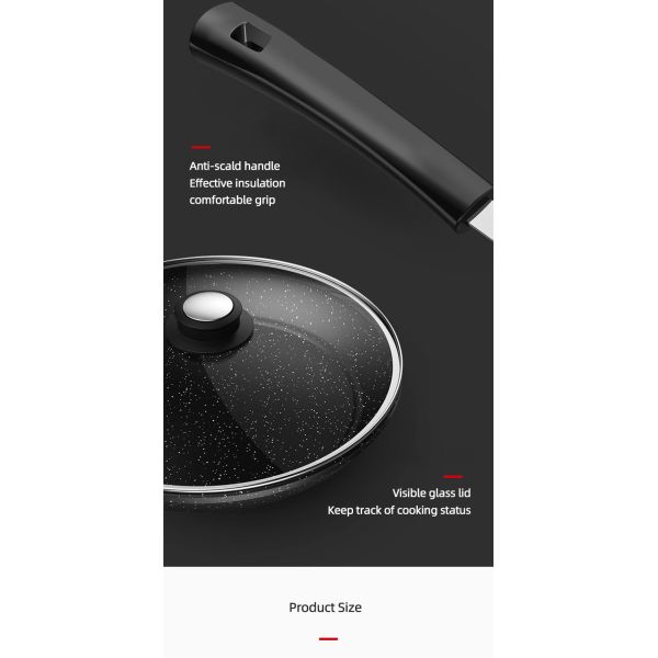 Wholesale Top Seller Kitchen Frypan Non Stick Cooking Pan Medical Stone Non-Stick Frying Pan With Bakelite Handle