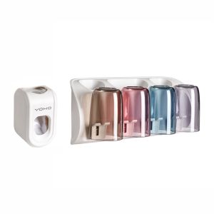 Toothbrush Holder with Toothbrush Dispenser-Multifunctional Wall Mounted Space