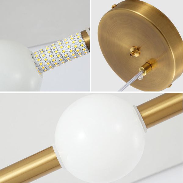 Hanging Metal Gold Nordic Pendant Lamps For Living Room Kitchen Fixtures