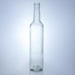 China 600ml 750ml 1000ml Round Shape Empty Long Neck Glass Liquor Bottles For Gin Rum Brandy for sale