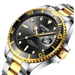 Quality Business Mechanical Wrist Watch Black Dial Mens Mechanical Watches for sale