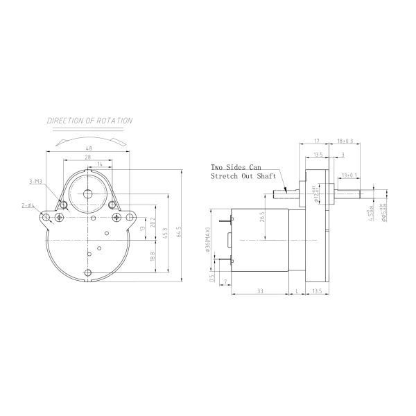 RS530 6 Volt 12 Volt DC Gear Reduction Motors 12Rpm ISO9001