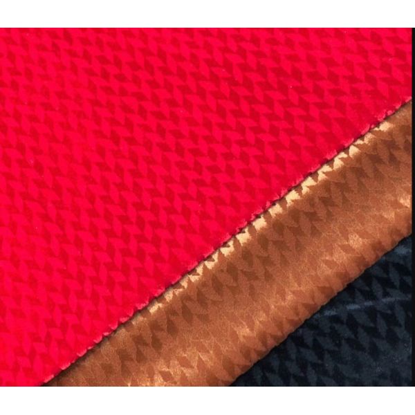 Stretch Velour Dralon Velvet Fabric 260gsm Flannel Cloth Material Soft Embossed