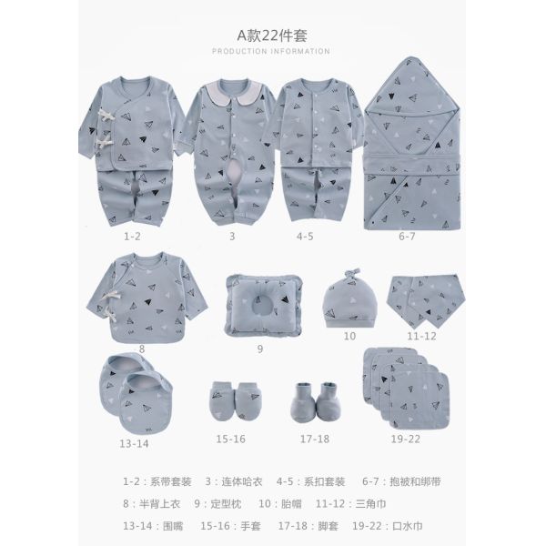18 Pieces and 22 Pieces/Set of Baby Gift Box Newborn Clothes Baby Suit 0-12 Months Winter Newborn Baby Products