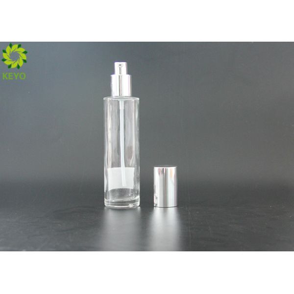 Clear Moisturizer Glass bottle , 100ml Skin Care Lotion Pump Bottle