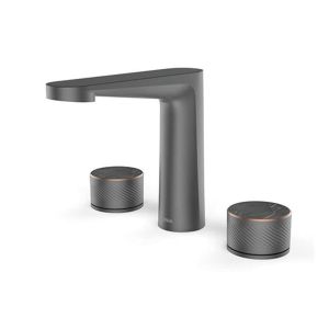 Quality 190mm Grey Basin Mixer Faucet Knob Control Bathroom Sink Faucets for sale