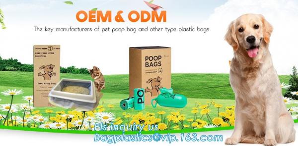 Pet Poop Bag Pet Waste Pooper Scooper Bags, Pill /Bone Shape Pet Dog Poop Bag Carrier Holder Dispenser Poop Bags Set Pet