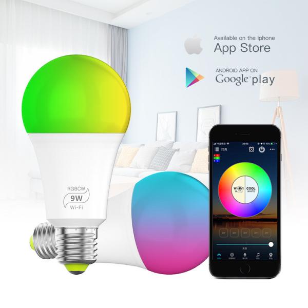 E26 Smart Wifi LED Bulb 5w 10w 15w Remote Control RGB Memory Function Voice