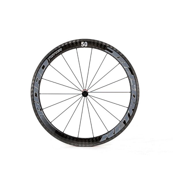 12K Twill Carbon Road Bike Wheelset , 50mm Wheelset 700C RS R50DB Stable