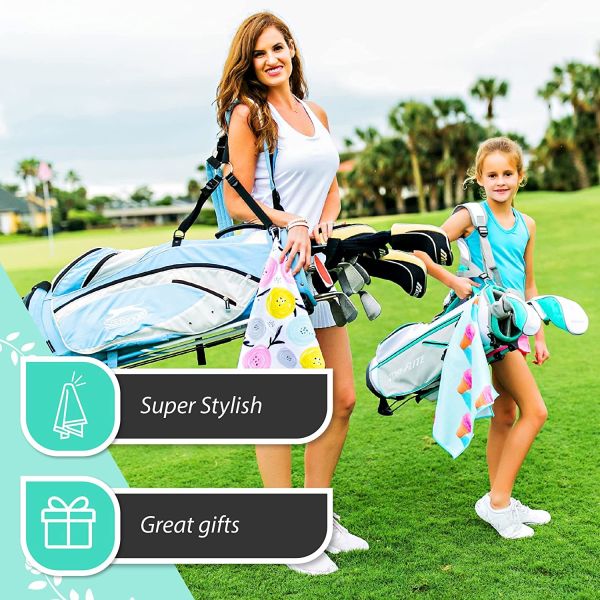 Printed Microfiber Waffle Golf Towel For Outdoor Activities 350 - 430gsm