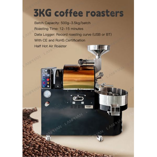 3000g Coffee Roaster Machine Cafe Roasting Machine Coffee Bean Roaster For Home