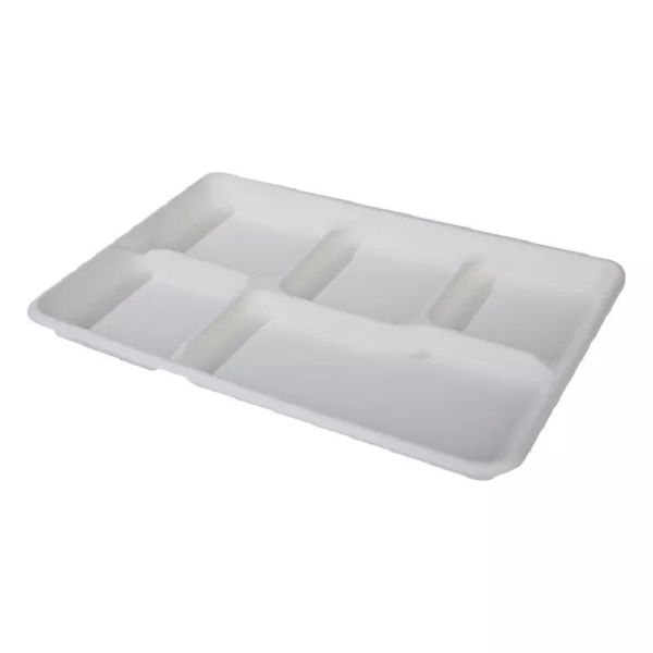 Biodegradable 5 Compartment Disposable Food Tray Sugarcane Bagasse Biodegradable
