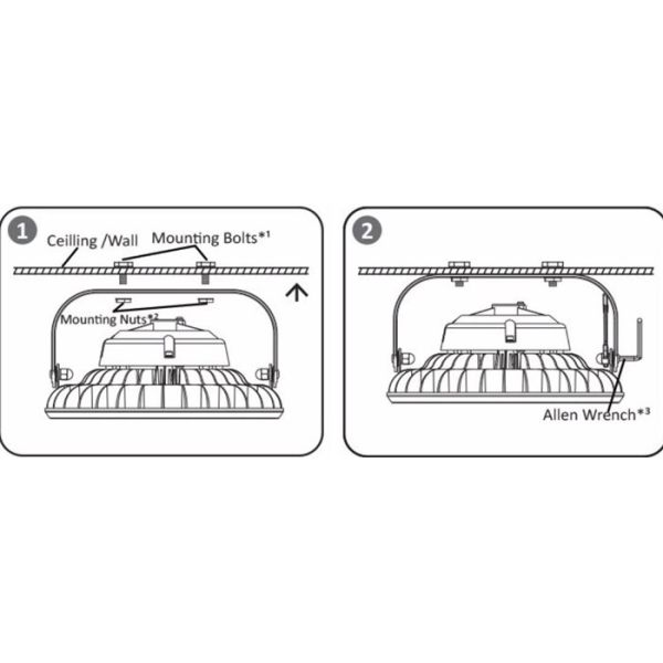 SMD 3030 100W High Bay Ufo Lights For Fuel Station And Plat Form Aluminium Material
