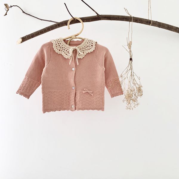 Y-F Wholesale Eco-Friendly Kids Fashion Handmade Crochet Floral Embroidery 100% Cotton Lace Collar with Hollow Neckline