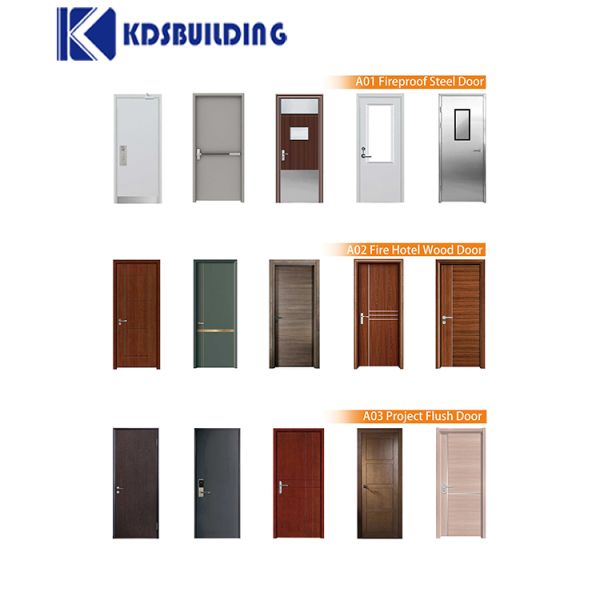 Apartment Wooden Internal Door Hotel Entrance Front Wood Single Door