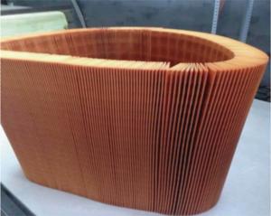 Quality Currugated Air Filter Paper Yellow Color For Light Duty for sale