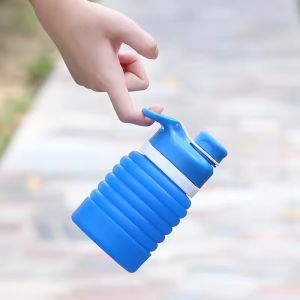 Quality 750ml Collapsible Silicone Foldable Water Bottle BPA Free for sale