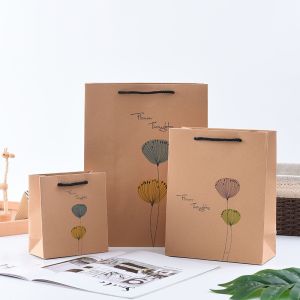 Quality Custom 10x8in Brown Kraft Jewelry Gift Bags with Handle for sale