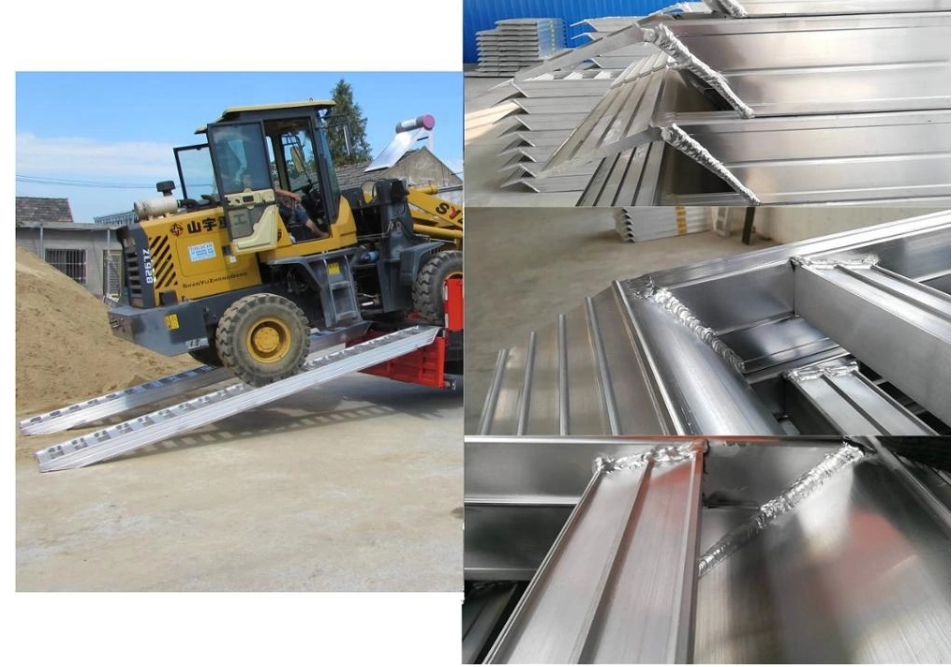 6061 Alloy Aluminum Ramp Metal Welding Parts Durable For Truck Rail Loading System