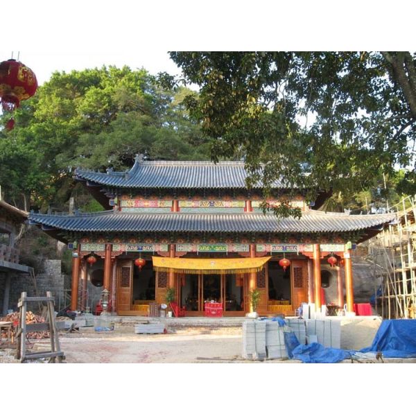 Unglazed Gazebo Chinese Clay Roof Tiles Matt Gazebo Bent Handmade Craft