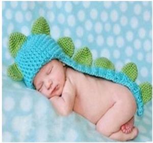 China Baby Photography Prop Crochet Cap Beanies Baby Hat Girl Boy Beanies Dinosaur Hats on sale