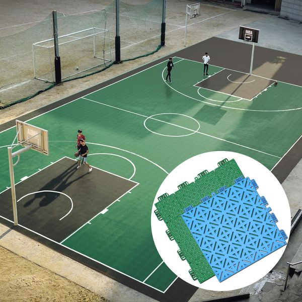 Antimicrobial Polypropylene Rubber Interlocking Exercise Floor Mats