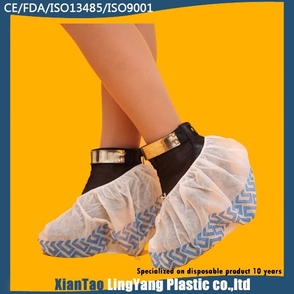 anti skid Disposable Shoe Covers disposable construction booties custom size