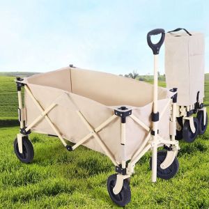 Quality Steel Folding Camping Wagon Cart 130L 60KG Capacity for sale