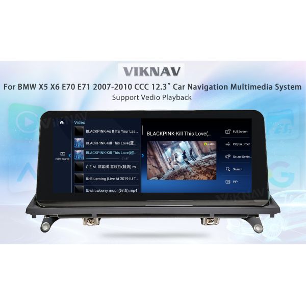Viknav Car Radio 12.3 inch For BMW X5 X6 E70 E71 2007-2010 CCC System Support Wireless Apple CarPlay Android Auto Multim