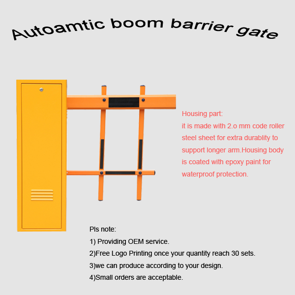 IP54 Electric Boom Barrier Toll Barrier Gate With Aluminum Alloy Straight Arm