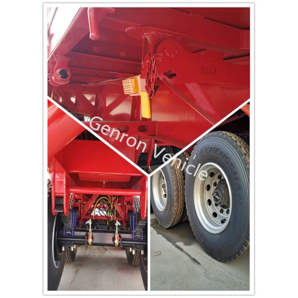 Heavy Duty Q345B Steel 40 Feet 50T Drop Side Semi Trailer