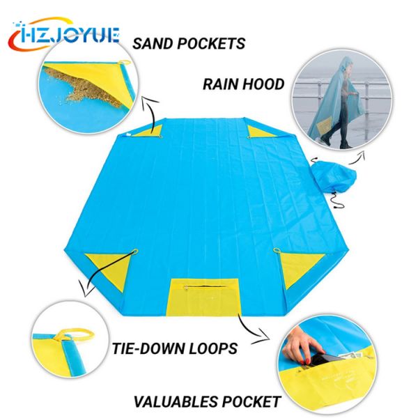 Waterproof for beach picnic Outdoor Activities Pocket Blanket for camping or outdoor sports