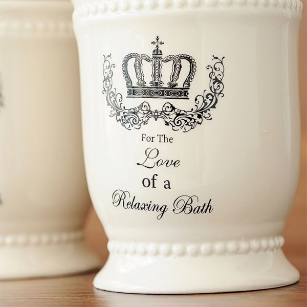 Round 4 Piece Ceramic Bathroom Set White Glazed For Home Hotel