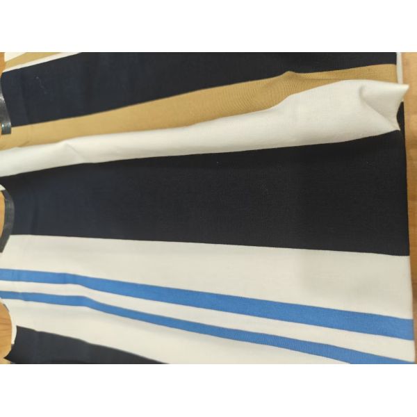 40S Cotton Spandex Striped Knit Fabric for T-Shirts