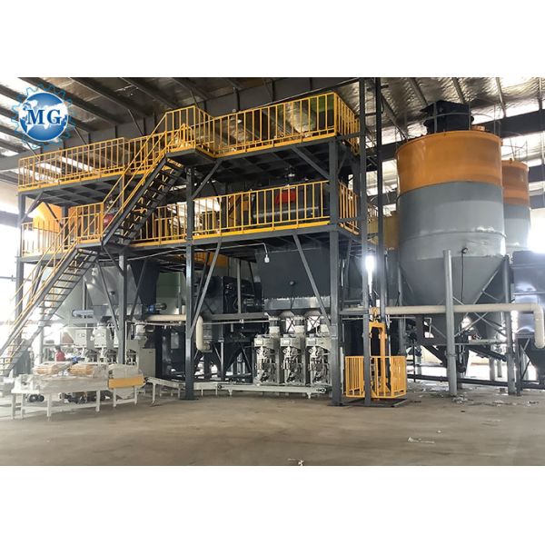 Dry Mortar Powder Mixing Machine Plant with Sand Cement Packing Machine