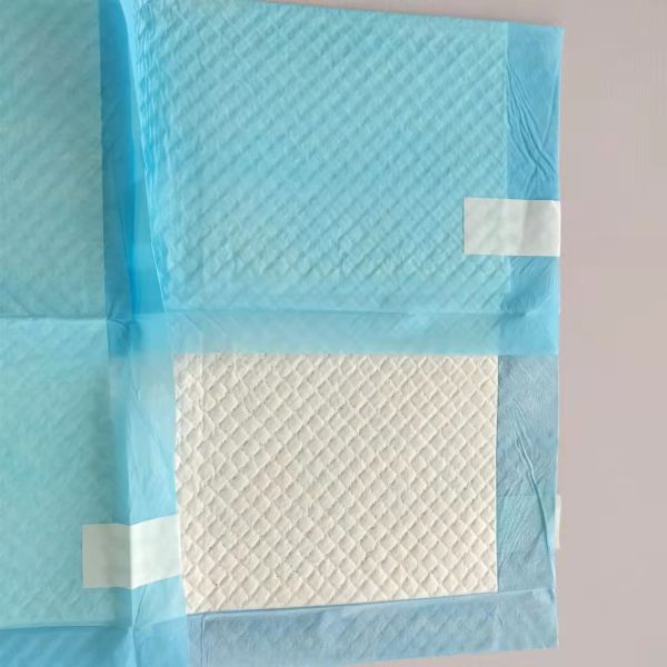 60x90 White Printed Disposable Medical Absorbent Underpad for Adult Bed 6Ply Core Layer
