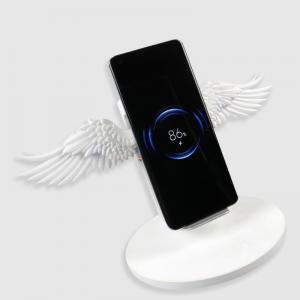 Quality Cute Plastic Phone Wings Wireless Charger 5V 1.67A With LED Light for sale